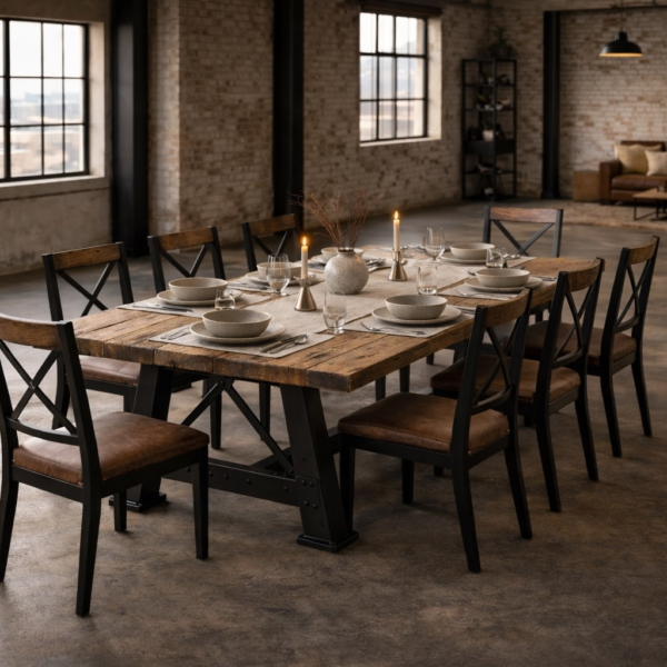 Allora industrial dining set